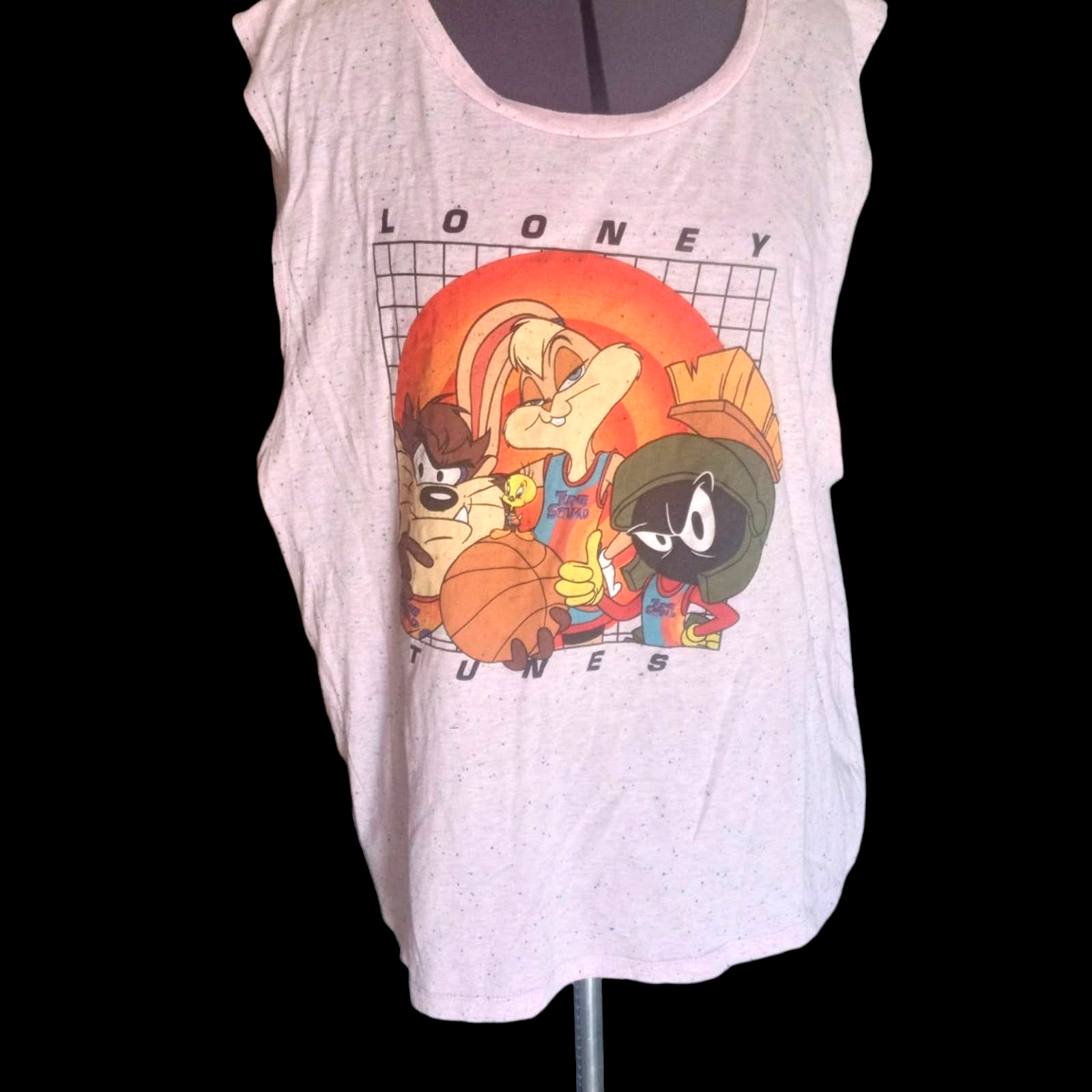 Space Jam Pink Graphic Tank, 3xl